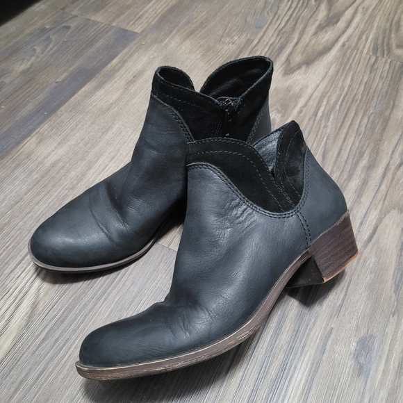 Boots Ankle Heels By Lucky Brand In Black, Size: 8.5